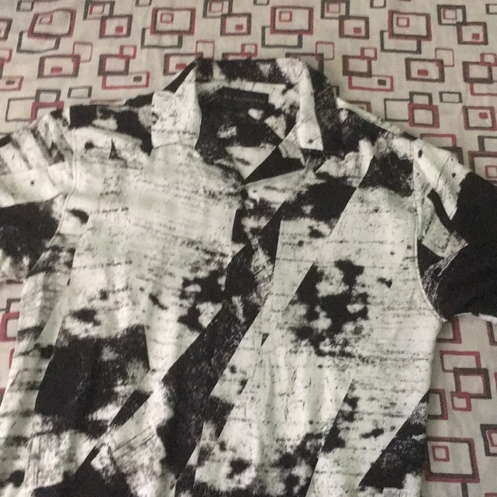 Shirt black and white